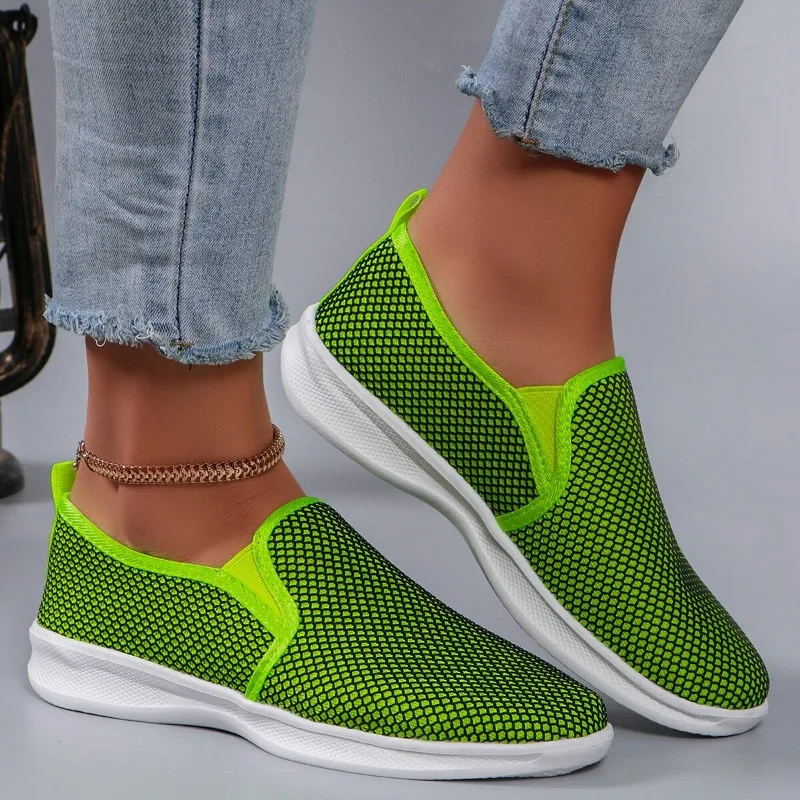 Women Casual Shoes Fashion Breathable Walking Mesh Flat Sneakers female 2024 summer new Vulcanized Shoes Female Footwear