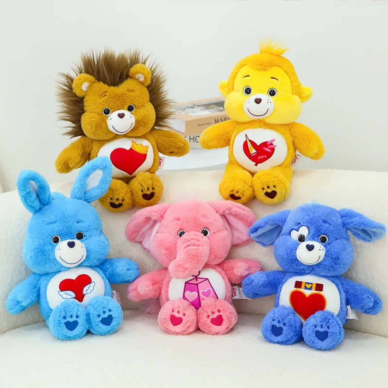 

Новый стиль Kawaii 33 см, натуральная серия Carebears, лесные животные, медведи, плюшевая кукла, Радужный медведь, украшение для комнаты, детский подарок