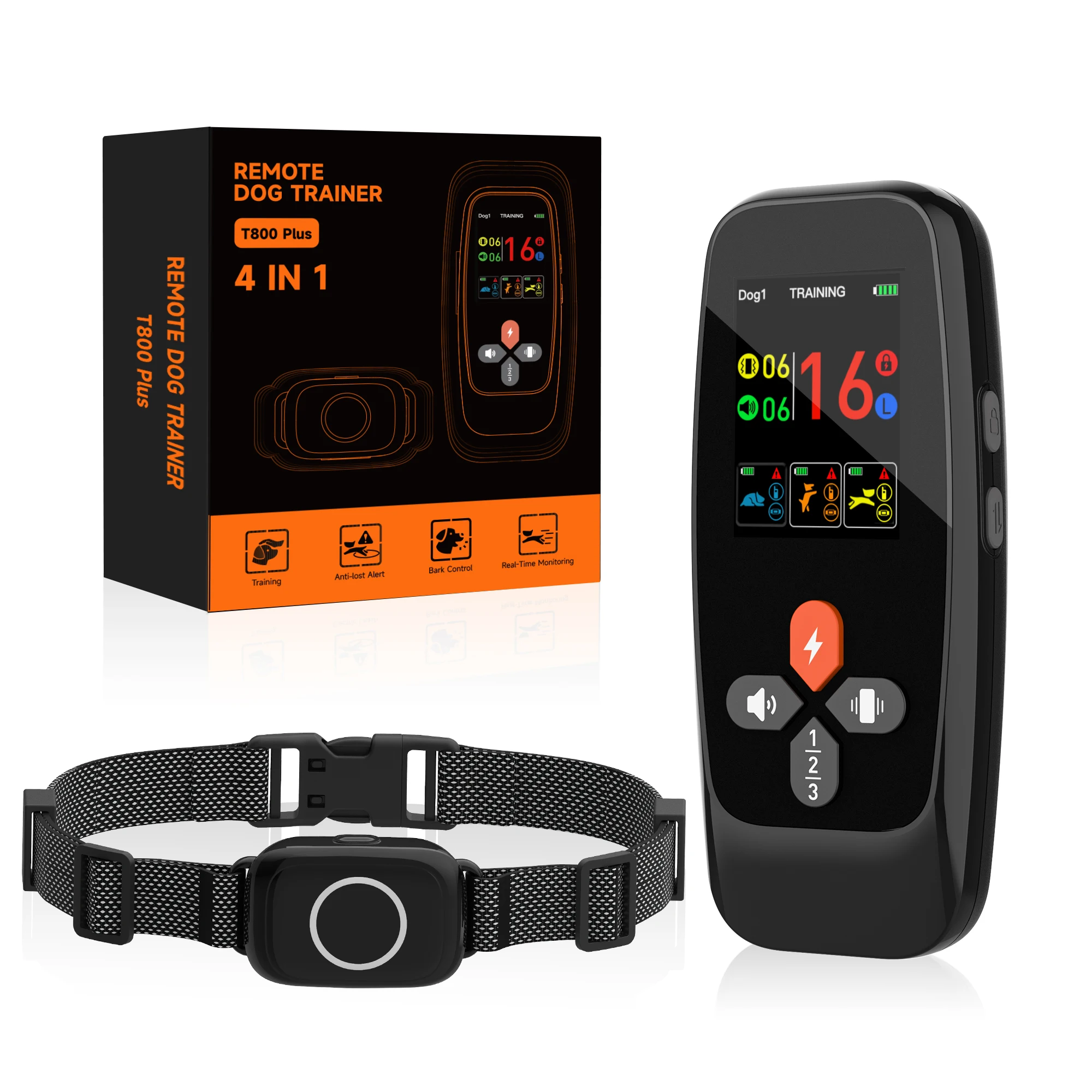 3280ft Remote Control Static Shock Vibration Sound Dog Shock Collar Dog Training Collar with Remote