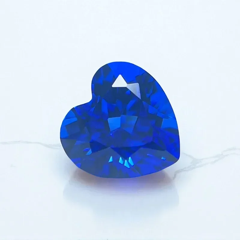 

Top Lab Grown Cobalt Spinel Heart Cut Gemstone For DIY Ring Necklace Earrings Main Materials Selectable AGL Certificate