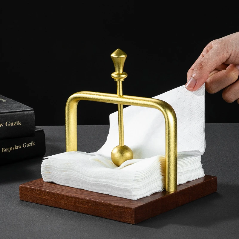 Cafe Napkin Holder Western Restaurant Paper Towel Holder Solid Wood Hotel Paper Towel Box Homestay Tabletop Paper Towel Holde