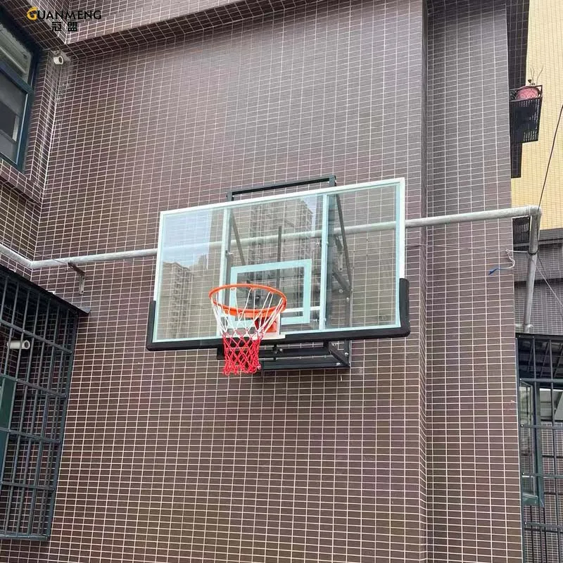 Professional hand-cranked lifting basketball hoop basketball hoop wall hanging portable tempered basketball back plate