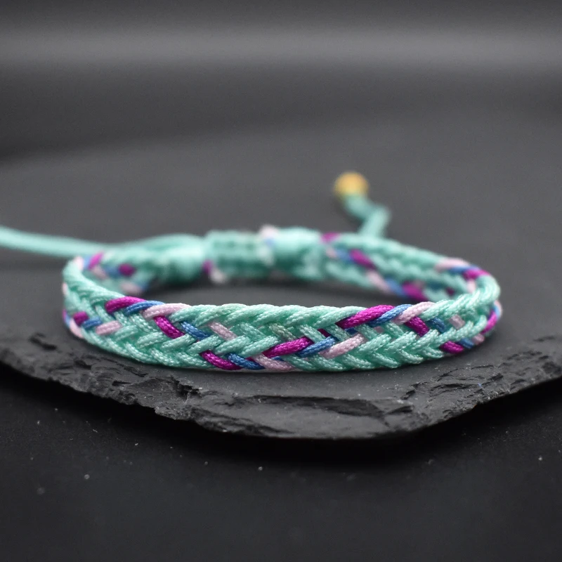 Colorful Thread Braided Bracelet Women Men Mixed-Color String Couple Bracelet Adjustable Pulsera Chain Jewelry