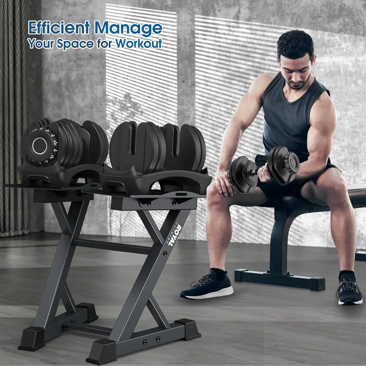Adjustable Dumbbell Rack Weight Rack Heavy Duty, Home Gym Dumbbell Storage Stand Holder