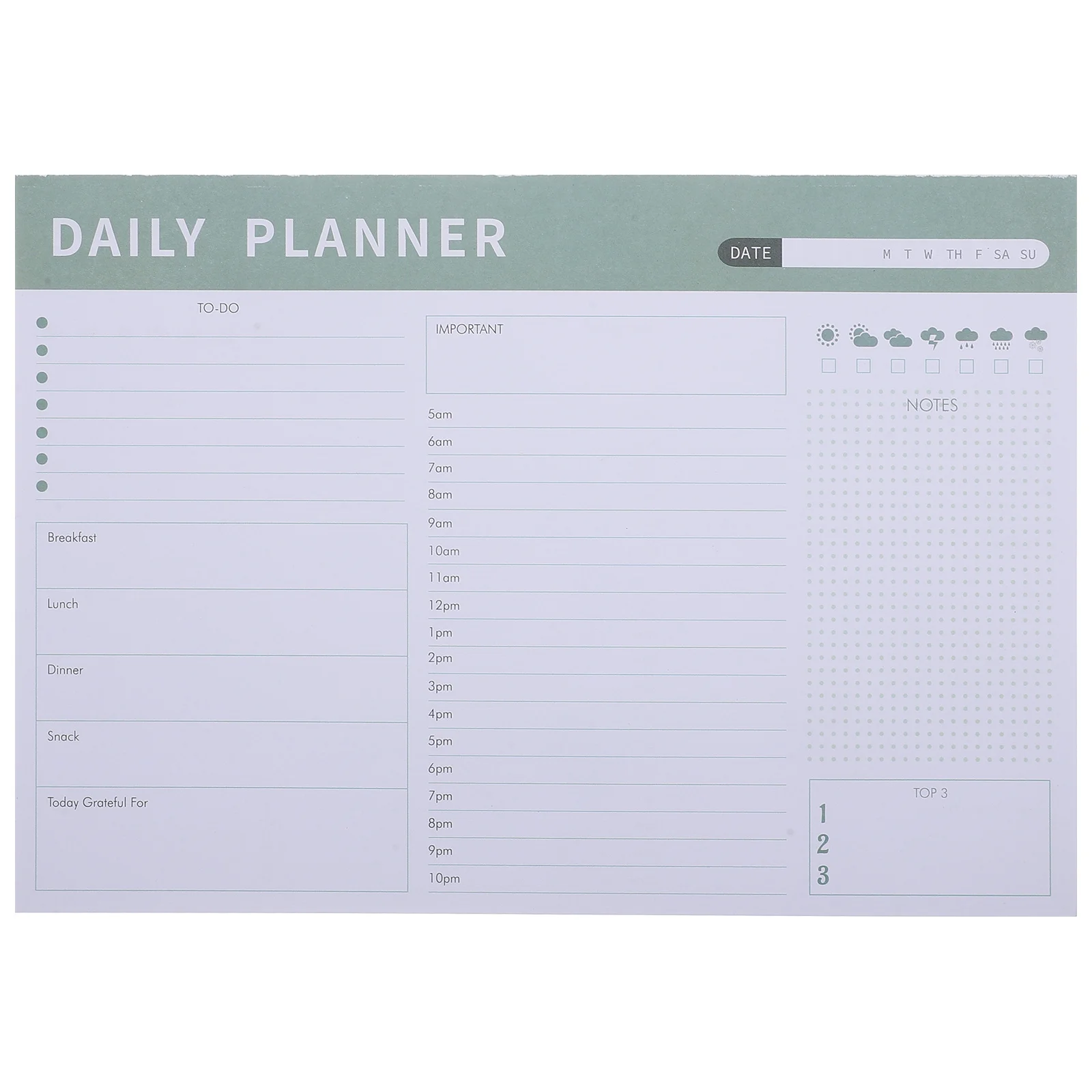 

Notebook Shopping List Planner Daily Use Notepad Convenient Weekly Schedule Multi-function Pads Planning