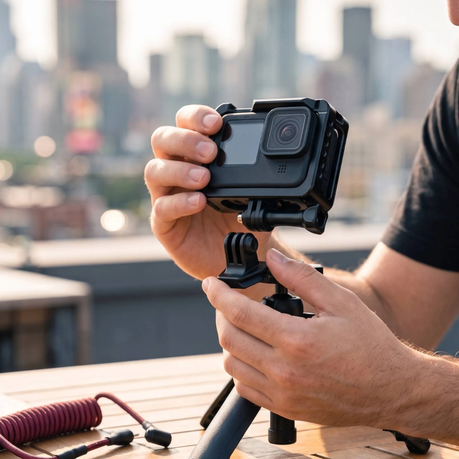 Camera Quick Release Plate Compact Quick Release Base Camera Mount Adapter Slim-Profile for Photographers, Travel Photography - view 6