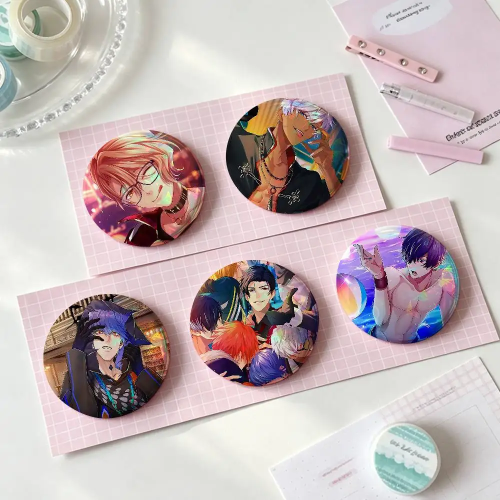 Obey Me! Anime Otome Sim Game Enamel Pins Handmade Round Brooch L Killer Yagami Light Cosplay Badge Backpacks Jewelry Gifts