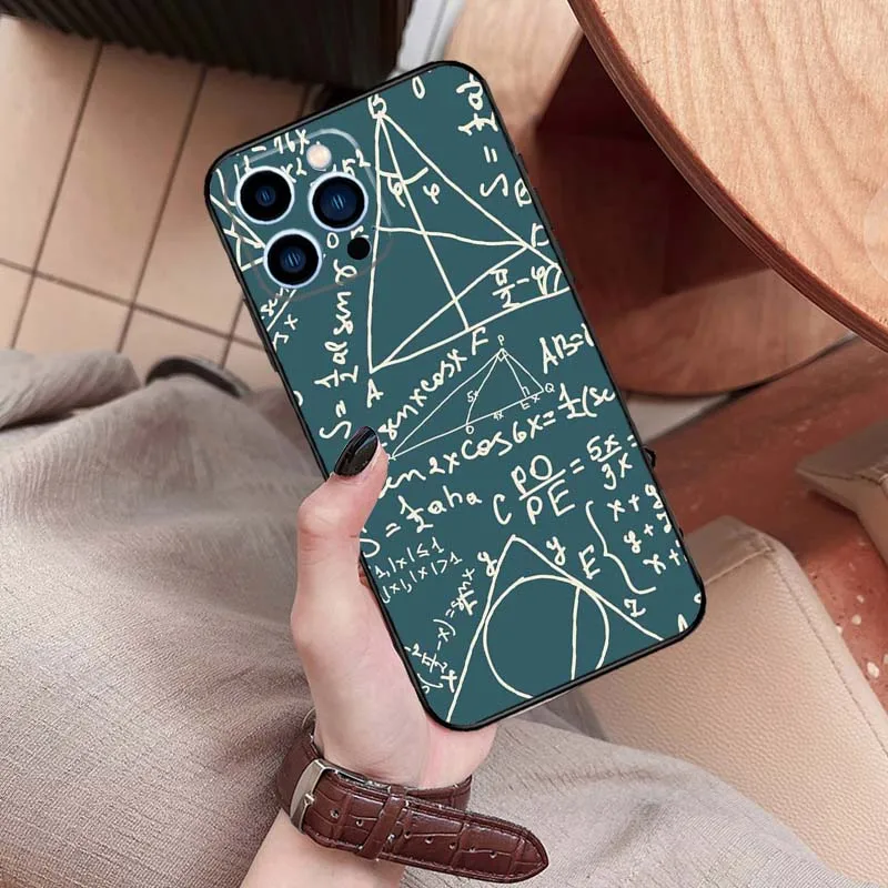 علم الرياضيات الفيزياء صيغ الغطاء الخلفي للقضية فون ، 12 ، 13 ، برو ، ميني ، 11 ، 14 ، 15 ، ماكس ، XS ، X ، XR ، SE ، 2020 ، 2022 ، 7 ، 8 زائد