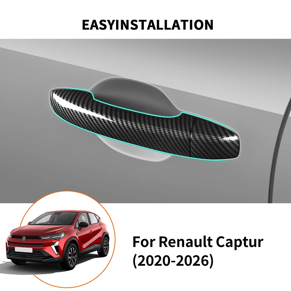 Für Renault Captur 2020 2022 2024 2026 Auto-Außentürgriff Kratzschutz-Dekoration Schutz-Innenausstattung