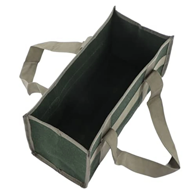 Wide Mouth Tool Bag, Portable Tool Organizer Canvas Large-Capacity Wear Resistant For Handyman For Maintenance Reusable