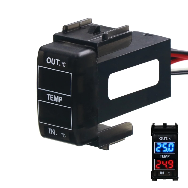 Car Internal And External Temperature Display Dual Temperature Sensor For Nissan Qashqai X-Rail Sunny NV200 Teana