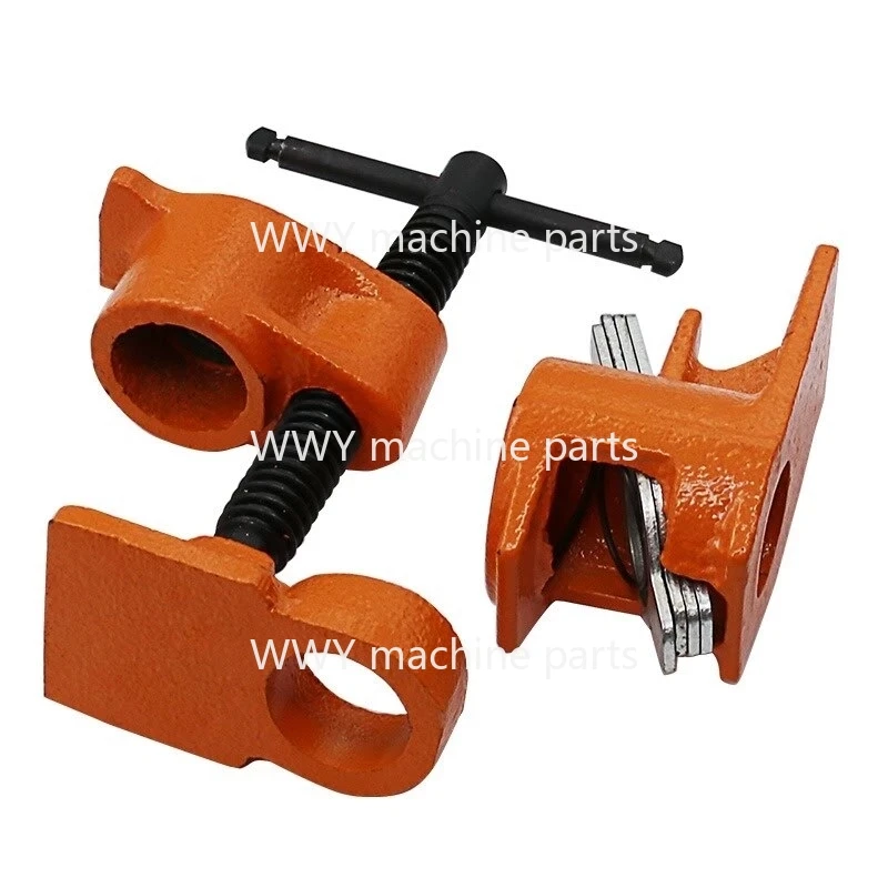 Wood Glue Clamp Tube 1/2 Inch Heavy Duty Pipe Clamp Wood Gluing Clamp Steel Pipe Clamp Fixture Carpenter Woodworking Hand To