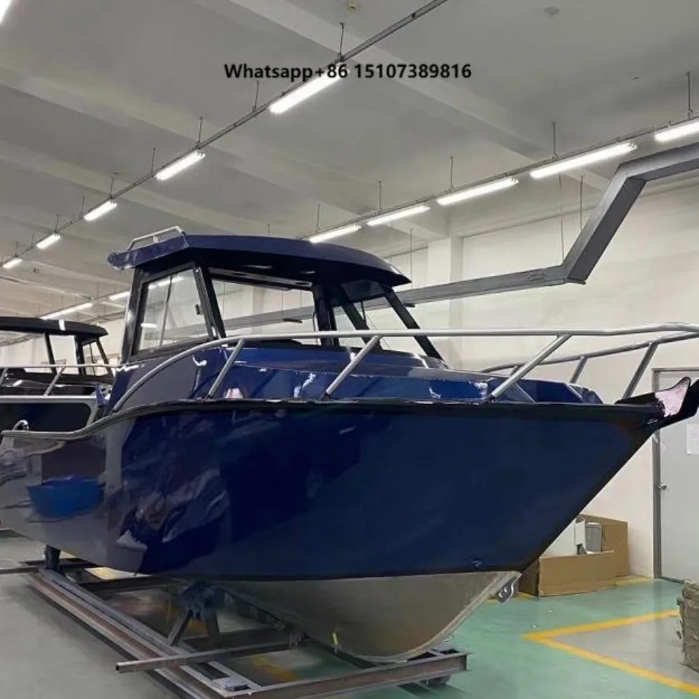 New Design 21ft 6.25m Aluminum Sport Yacht Outboard Engine 200HP Cabin Fishing Boat Small Fishing Boat