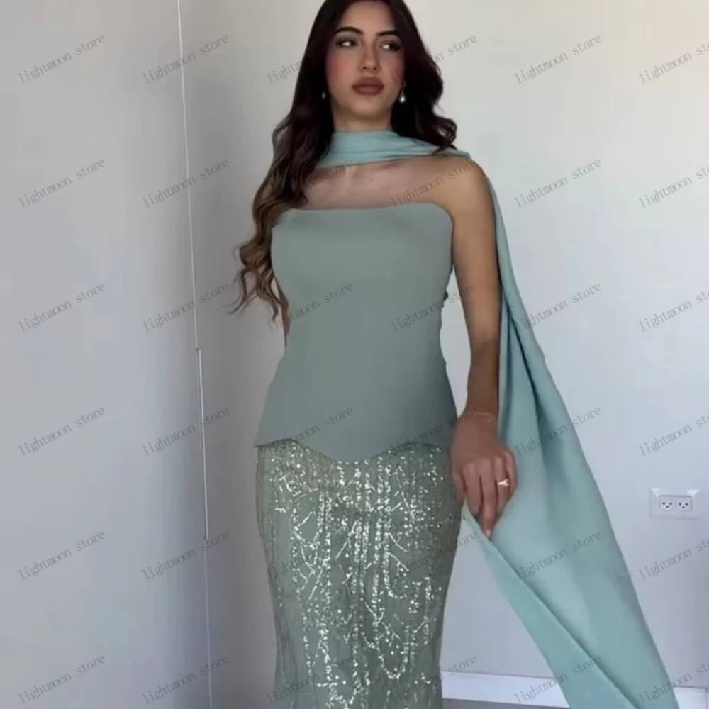 Moderne Abendkleider, elegantes Abendkleid, Pailletten-Applikationen, trägerlos, rückenfrei, Roben, glamourös, Vestidos De Gala, individuell gestaltet 2026