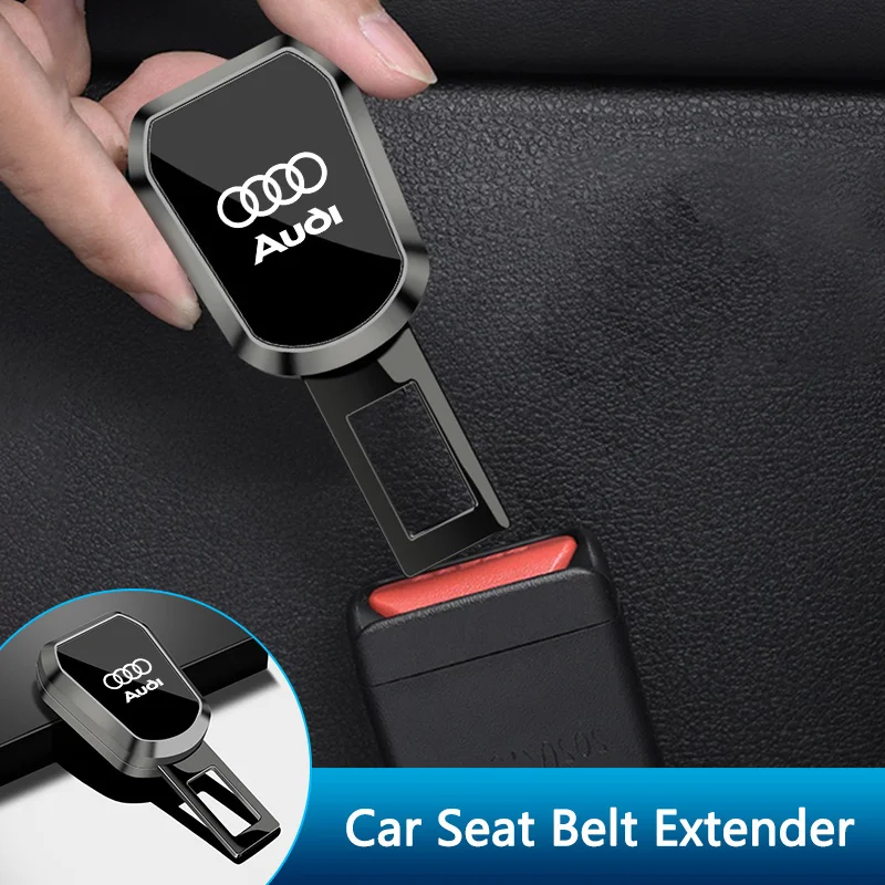 Car Seat Belt Extender Zinc Alloy Safety Belt Buckle Extension Plug For Audi RS Sline S6 S7 S5 A3 A4 A6 A7 A8L Q7 Q8 RS3 Sticker view 3