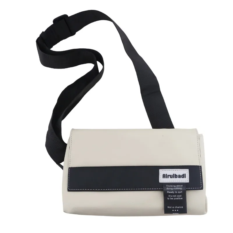 Borsa a tracolla uomo Trendy Cool Simple Square Flip Bag Unisex moda tinta unita personalità Casual All-match Street Fashion