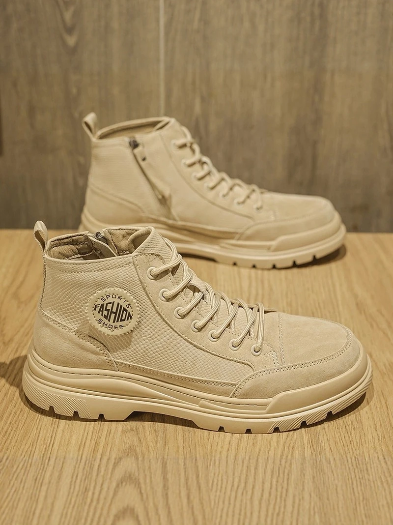 

Men's Winter Anti-slip Wear-resistant Sports Work Shoes Outdoor Climbing Casual High-top Riding Tactical Battle Boots