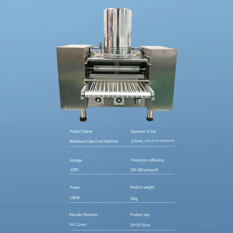 Multi Function Automatic Melaleuca Pancake Maker Mille Crepe Mousse Layer Cake Making Machine
