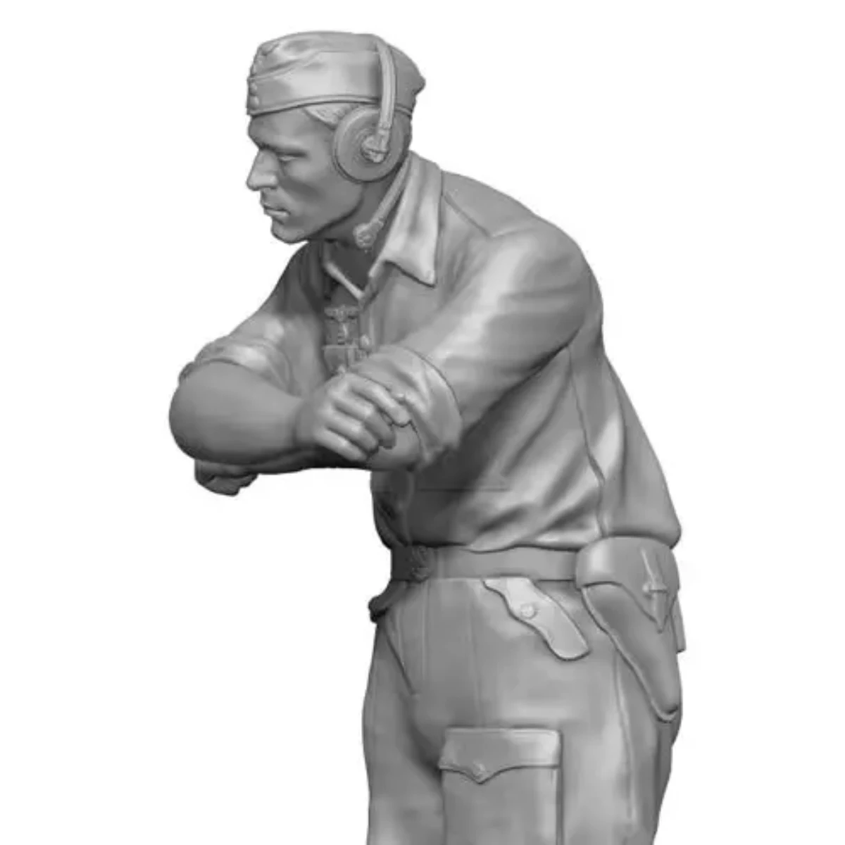 1/16 Resin unpainted model kit, military theme, World War II German Tank Officer (bust) Unassembled and unpainted GK, 974R