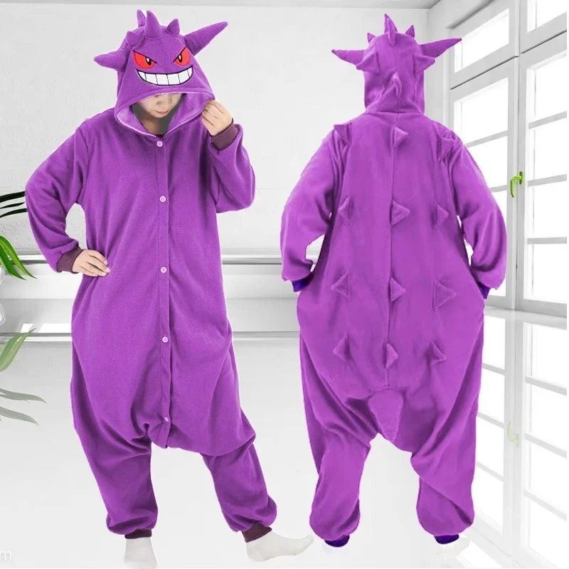 Pokemon Gengar Snorlax Costume Adult Adolescent Clothing Pika Cosplay Adult Full Body Pijama Anime One-Piece Pajam Xmas Toy Gift