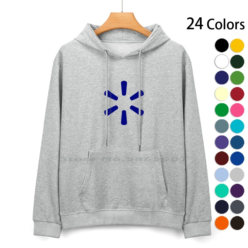 Dark Blue Walmart Spark Pure Cotton Hoodie Sweater 24 Colors Darkblue Dark Blue Walmart Spark 100% Cotton Hooded Sweatshirt For