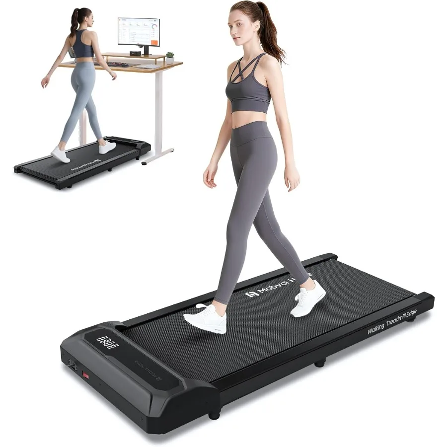 جهاز مشي مدمج محمول تحت المكتب للاستخدام في المكاتب المنزلية مع تقنية الذكاء الاصطناعي الذكية وجهاز التحكم عن بعد يدعم ما يصل إلى 265 رطلًا #1