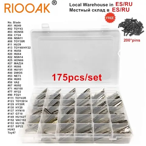 175pcs Car key Blank Remote KD Key Blade for KD900/KD-X2 KD VVDI Xhorse JMD Remotes with Box For Renault Toyota BMW VW AUDI PSA