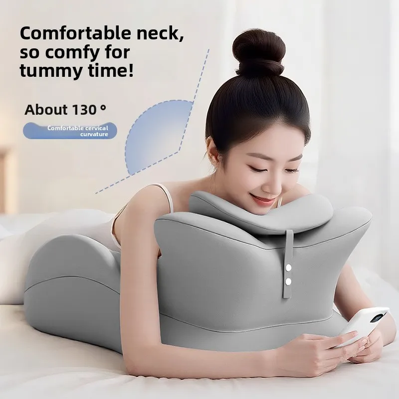 Multi-functional Ergonomic Pillow for Prone Sleeping, Phone Use, Reading, Slow-Response Support for Couples and Lovers