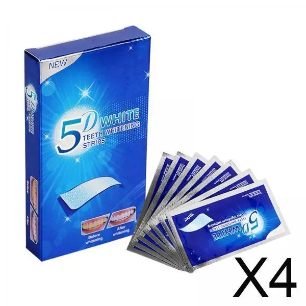 Portable Tooth Whitening Strips Gel Strong Adhesion Dental White Teeth Ribbon for Quick at Home Whitening