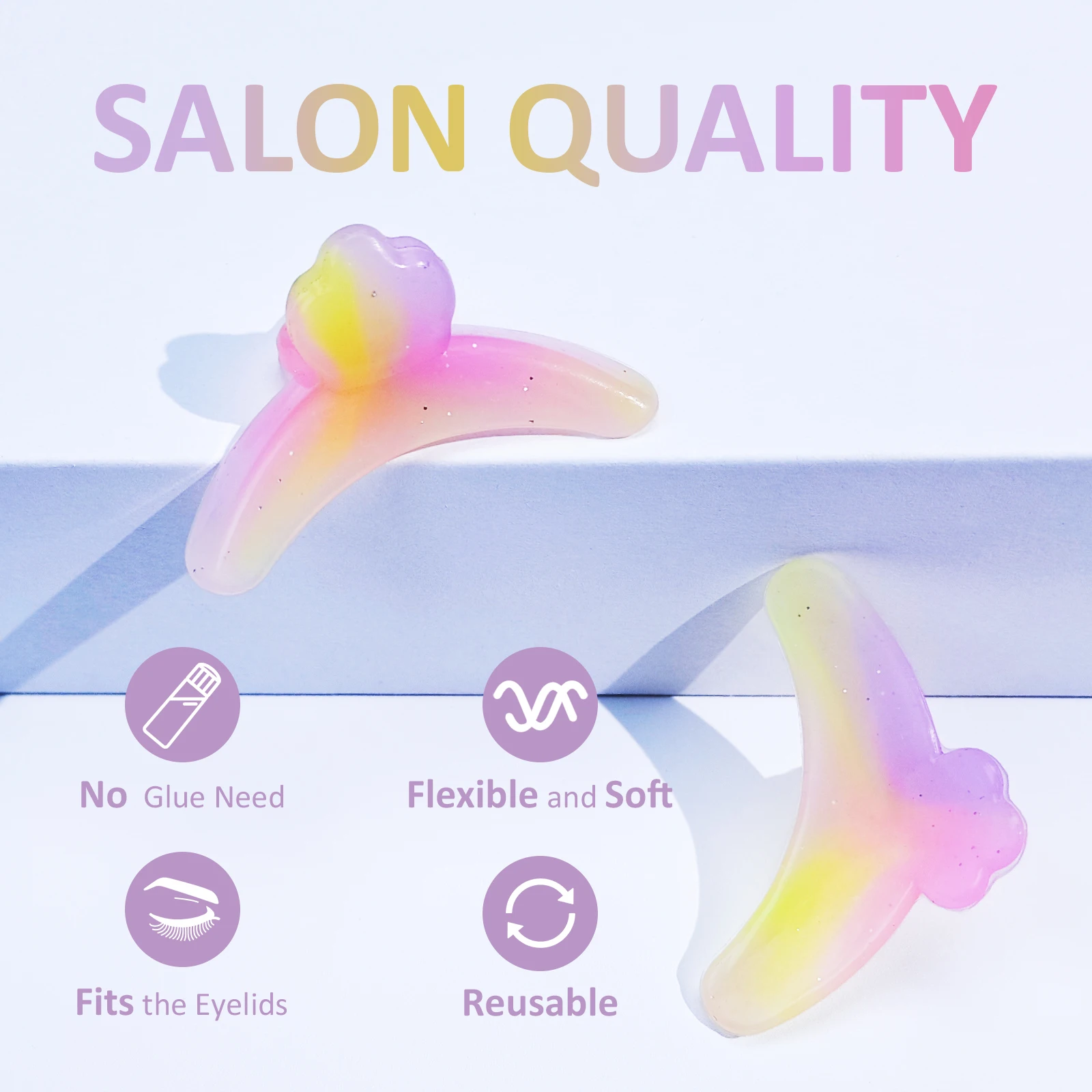 PERMANIA Lash Revise Pad Boucliers de fixation de cils Palette de séparateur de cils réutilisable Coussin de levage de cils antidérapant Outil de levage de cils en silicone