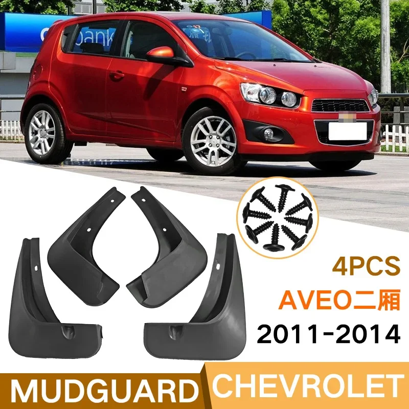 

For Chevrolet 2011-2014 Aevo hatchback black car mudguard Reduce dust Resist tire dirt car accessories tools