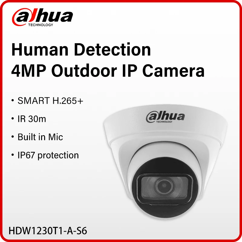 dahua-2mp-mini-outdoor-turret-camera-night-vision-ir-30m-human-detection-built-in-mic-12v-dc-poe-power-h265-ipc-hdw230t1-a-s6