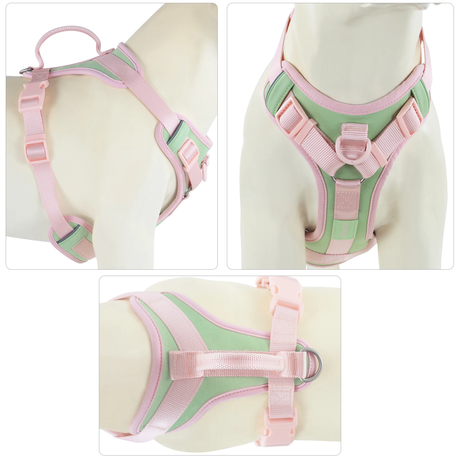 New Splicing Colors Breathable Soft For Medium Dog Harness Adjustable Chest Strap Outdoor Dog Harness For Small Dogs