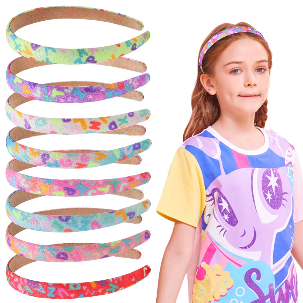 

Повязка для волос с цветными буквами, 1/1, 5 см