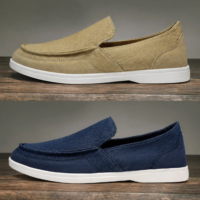 Men's loafers, Slip-On for casual wear, lightweight and comfortable, street-style men's shoes, suitable for outdoor walking