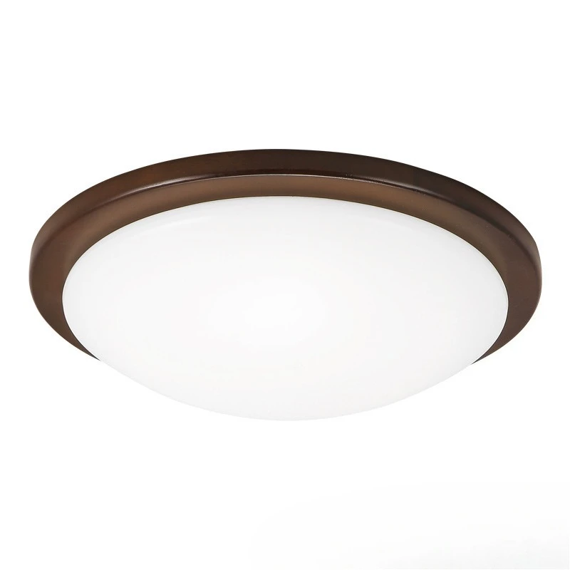 

Walnut Solid Wood Simple Bedroom Ceiling Light Nordic Log
