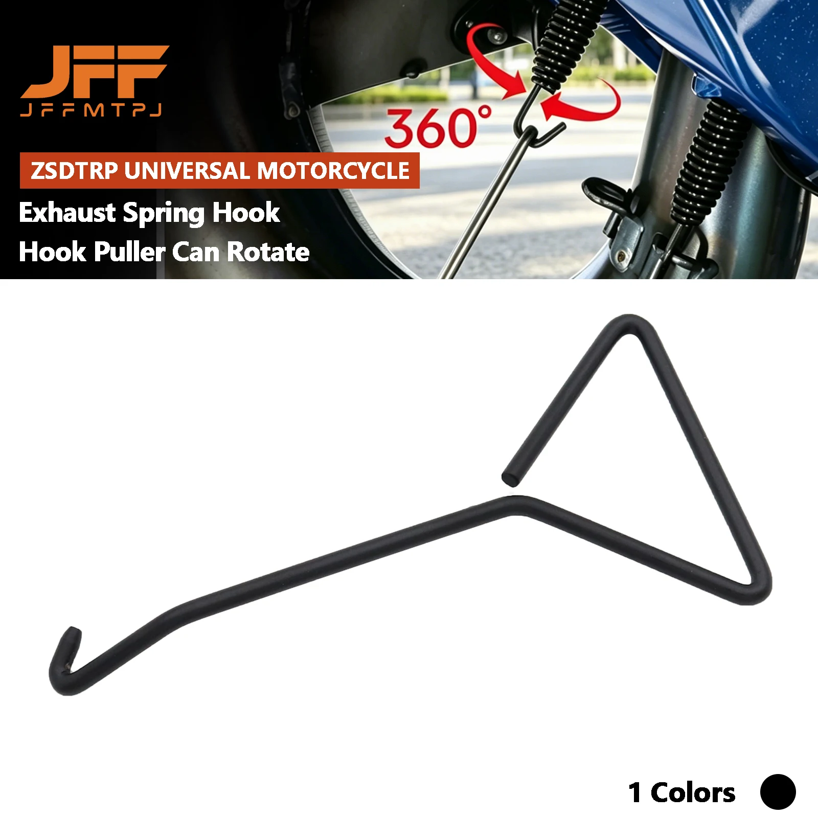 ZSDTRP Universal Motorcycle Exhaust Spring Hooks Stainless Steel Springs Hook Puller Rotatable Metal Springs Kit Set