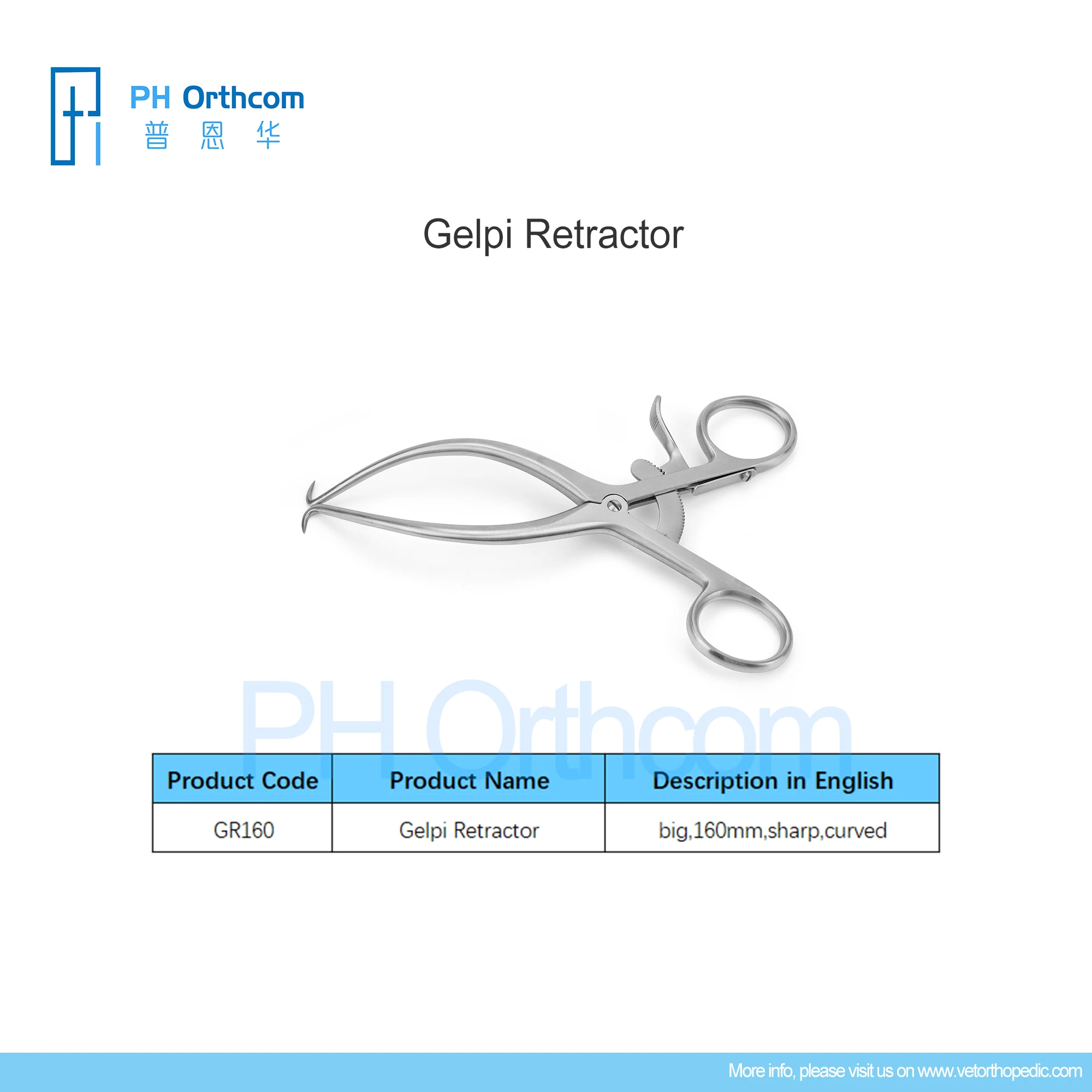 

Gelpi Retractor Orthopedic Surgical Instrument for Veterinary Care of Cats and Dogs - Medical Tools and Supplies