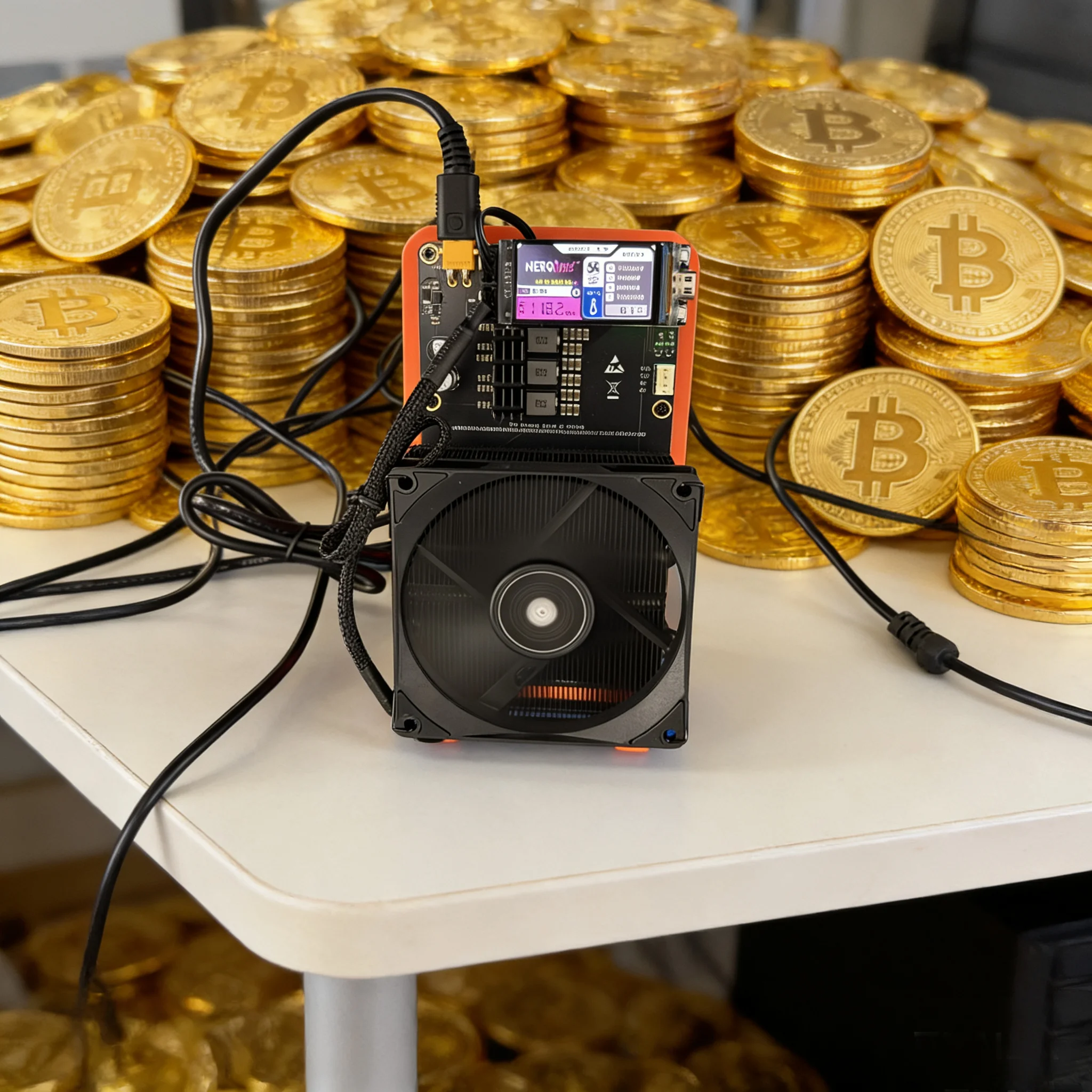 ترقية جديدة Bitaxe Miner NerdQaxe ++ Rev 6.1 6TH/s 100W Solo Miner للتعدين Bitcoin BTC Miner Crypto Machin Rev 6 #6