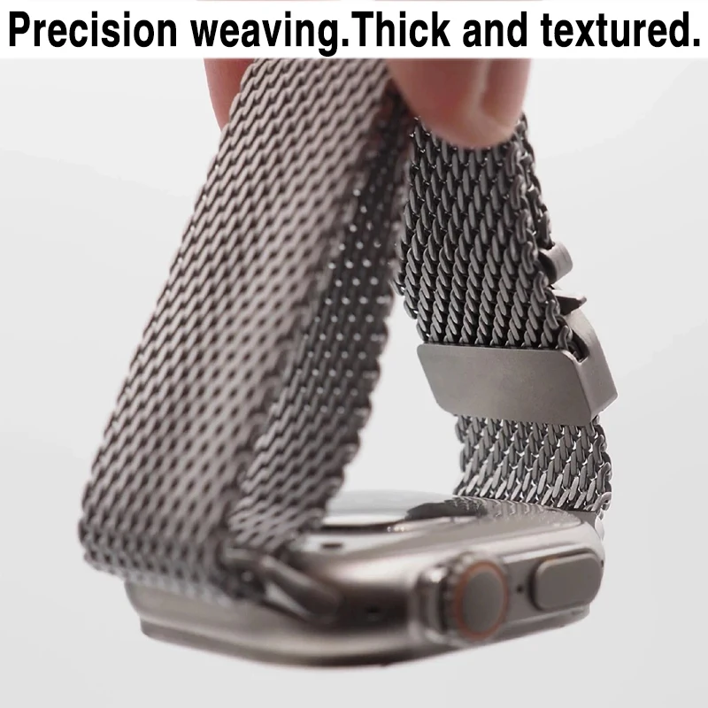 Kaneshiro For Milanese, pure titanium metal strap, suitable ultra2 apple watch,  running sports new niche Seiko watch strap.