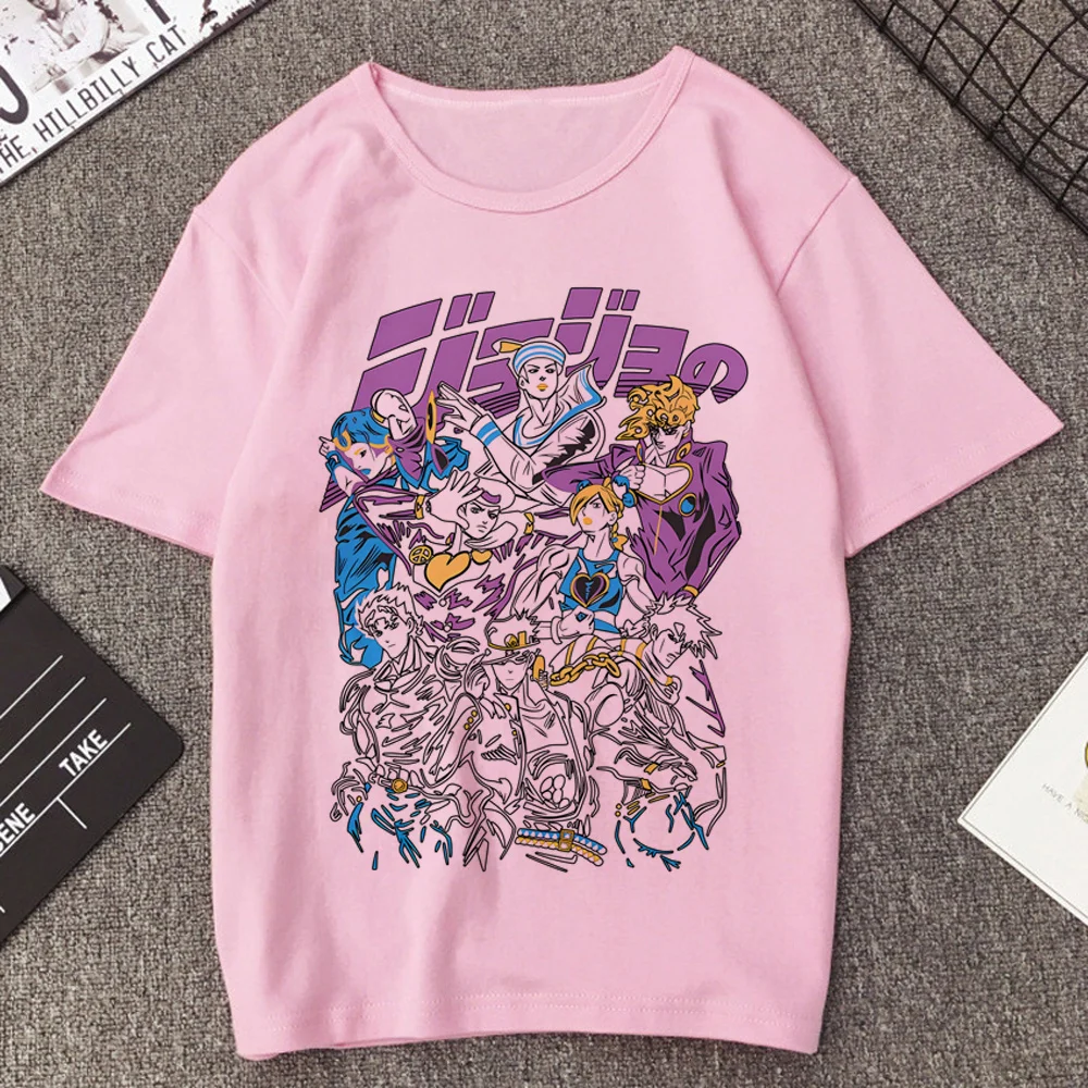 Steel Ball Run Jojo Bizarre Adventure t-shirt women anime funny vintage summer aesthetic shirt harajuku gothic manga emo anime