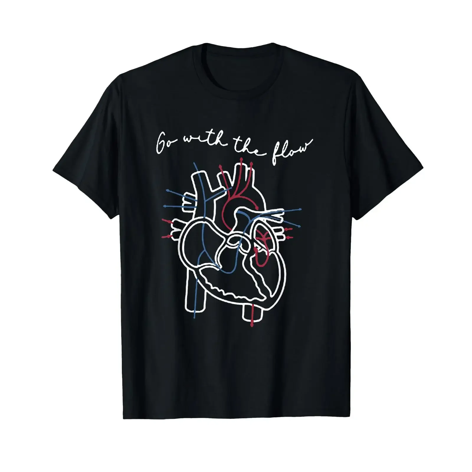 CVICU Cardiac Nurse Anatomy Cardiology Human Heart Flow T Shirt vintage Washed Soft Unisex designer clothes Casual fashion
