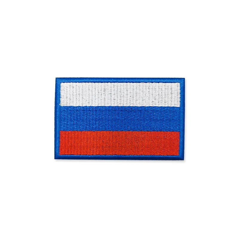 Magic Stikcer Embroidery Flag Patch Russia Spain Turkey France EU US Israe Tactical Badge Hook Loop Backpack Patches on Clothes