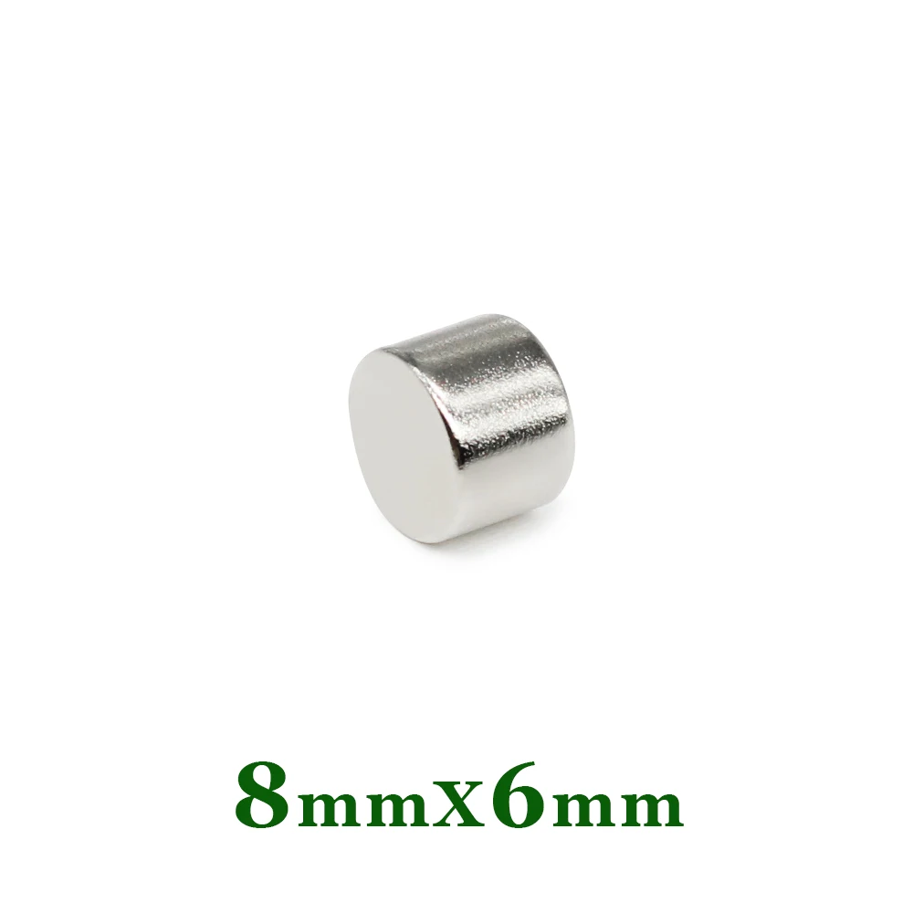 10/20/50/100/150/200PCS 8x6 Round Powerful Strong Magnetic Magnet N35 Neodymium Magnet 8x6mm Small Disc Rare Earth Magnet 8*6