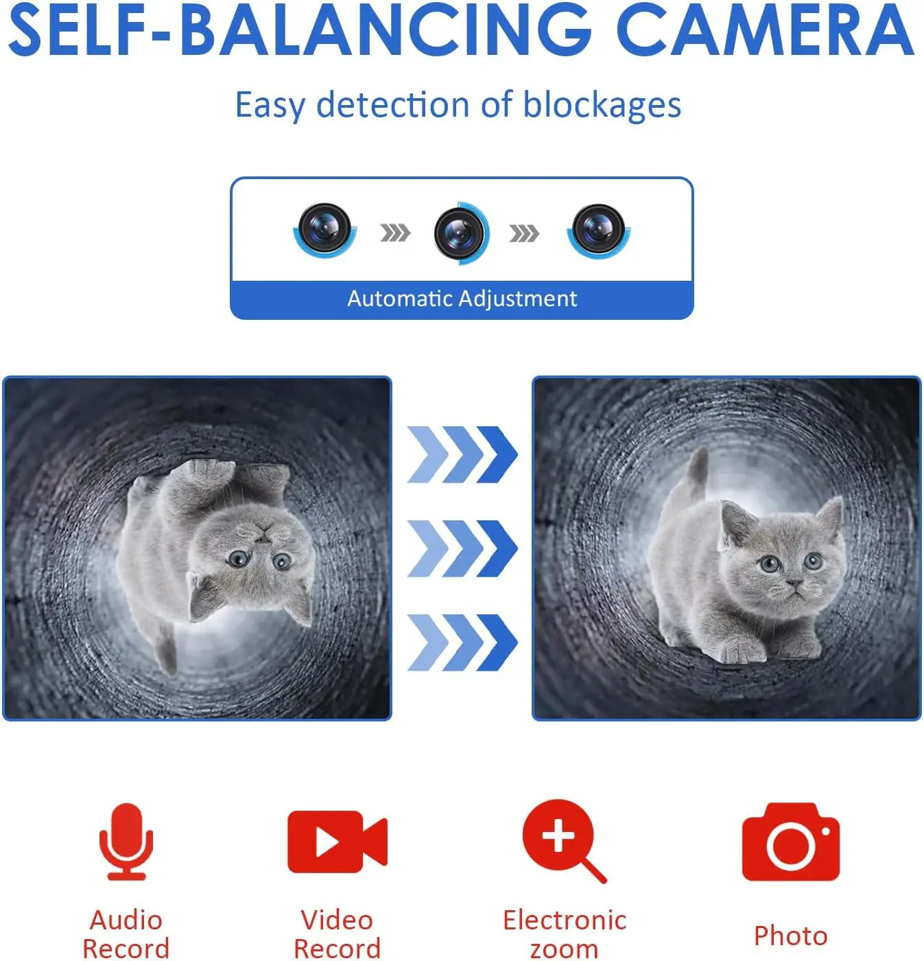 9 "DVR كاميرا فحص المجاري IP68 مقاوم للماء 20-50 متر 5 مللي متر كابل 512 هرتز مسبار التسوية الذاتية مع بطارية 4500 مللي أمبير 16 جيجابايت TF بطاقة