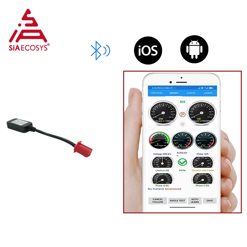 SiAECOSYS Fardriver Bluetooth Adapter Programmable Motor Controller for FarDriver ND Series - Wireless Control And Monitoring
