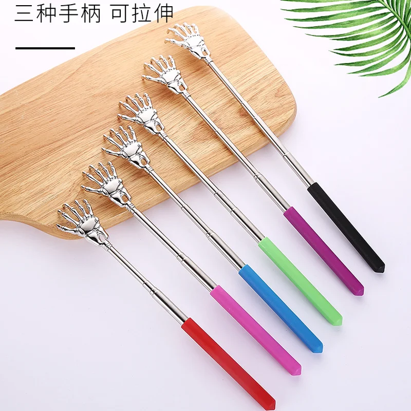 

Skeleton Hand Stainless Steel Back Scratcher Telescopic Scratching Massager Extendable Itch Old Man Happy Health Massage Tools