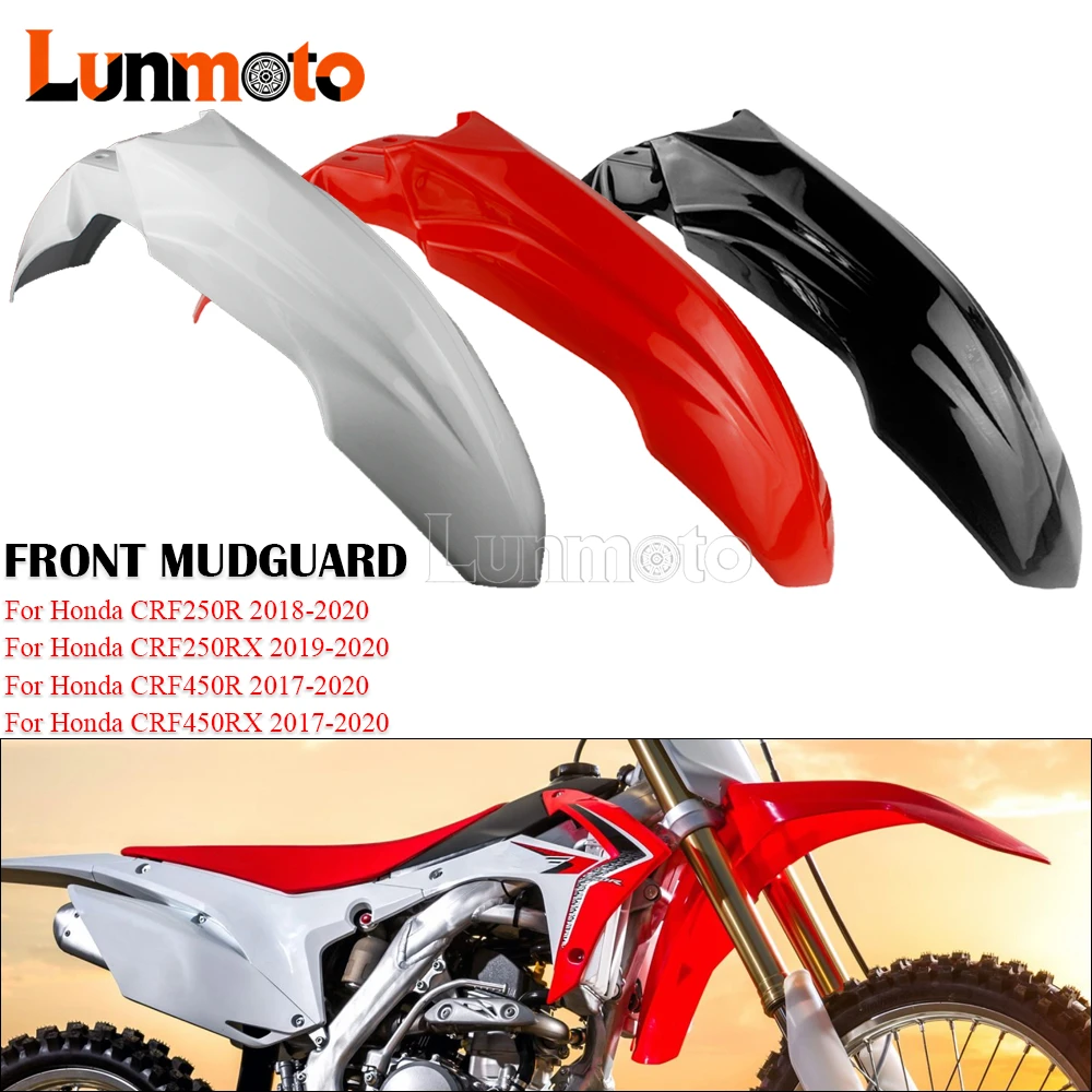 For Honda CRF250RX 2019-2020 CRF250R 2018-2020 CRF450R CRF450RX 2017-20 Motocross Dirt Bike Front Fender Enduro Plastic Mudguard