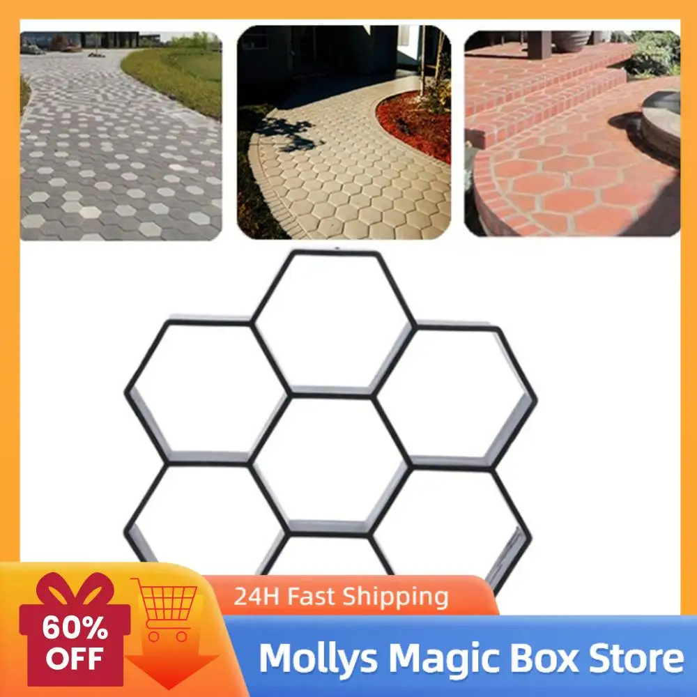 Wiederverwendbare 7-Gitter-Betonformen für Gehwege und Pflastersteine – Ideal für Zuhause und Garten