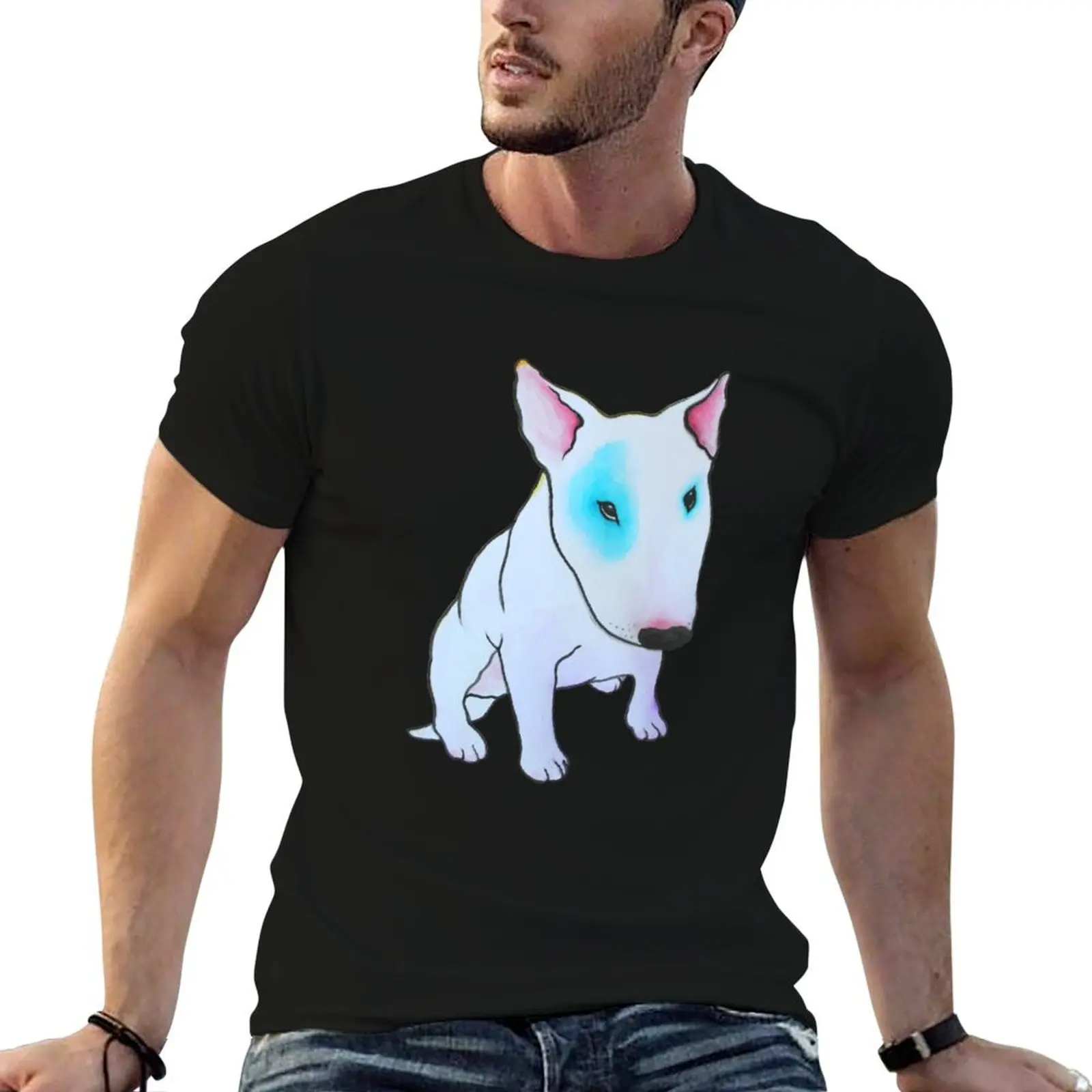 Bull Terrier Mischievous T-Shirt anime shirt sports fans heavy weight t shirts for men